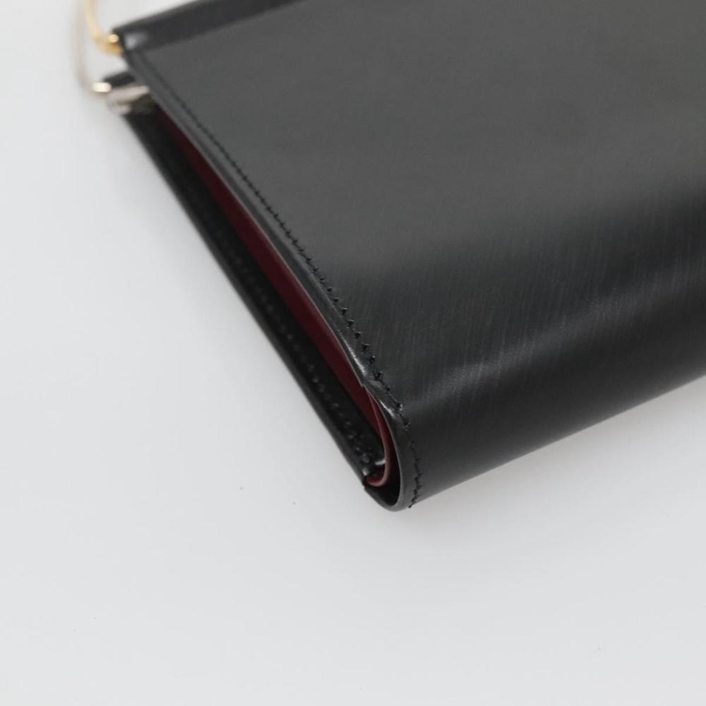 CARTIER Trinity Wallet Bag Hand Bag Leather Black Auth 131637V - Picture 14 of 16